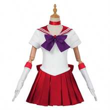Anime Pretty Girl Cosplay Costumes Sailor Costume Moon JK Cos For  Women Short Sleeve Dress Clothes With Gloves Socks - 黑色 - 查看 1