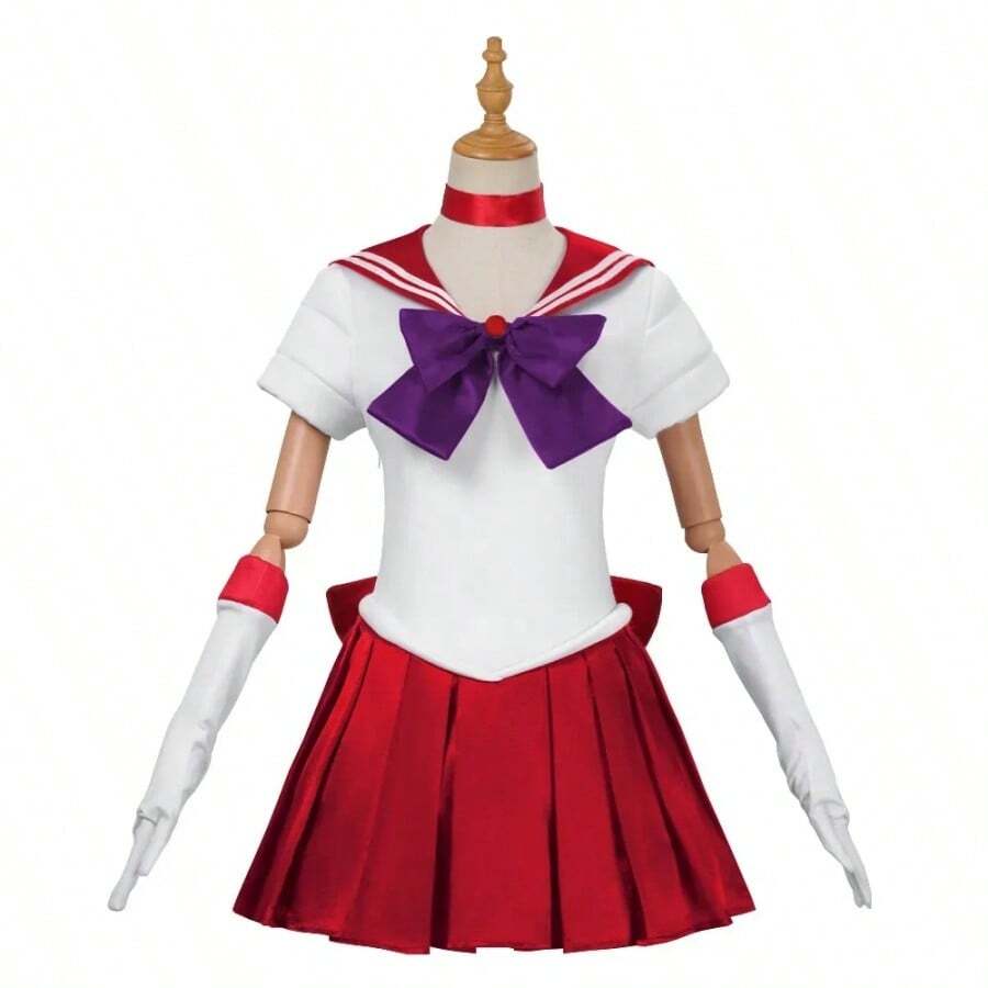 Anime Pretty Girl Cosplay Costumes Sailor Costume Moon JK Cos For  Women Short Sleeve Dress Clothes With Gloves Socks - 黑色 - 查看 1