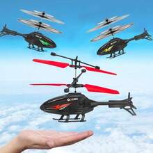Reloj de inducción 2 en 1, juguete de Control remoto con gestos, helicóptero RC, helicóptero resistente a impactos con iluminación - Verde - Ver 5