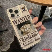 Ốp lưng điện thoại trong suốt hình ảnh Roronoa Zoro (truy nã từ One Piece) cho iPhone 17/17 Pro/17 Pro Max/17 Air/16/15/14/13/12/11/X Series, ốp lưng iPhone 17 Pro Max, ốp lưng iPhone 17 Pro, ốp lưng iPhone 17 The Girlfriend, món quà lý tưởng cho người hâm mộ anime. - Trong sáng - Xem 5