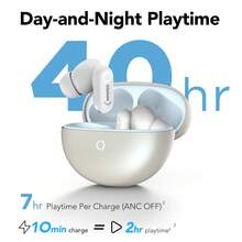 Auriculares inalámbricos MINISO MS122, sonido envolvente de alta definición, reducción de ruido en llamadas, baja latencia, compatibles con múltiples dispositivos, control táctil y carga rápida, compactos y portátiles. - Ver 1