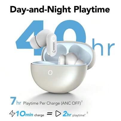  MINISO MS122 Wireless Earphones, High-Definition Surround Sound, Call Noise Reduction, Low Latency, Compatible With Multiple Devices, Touch Control And Fast Charging, Compact And Portable
