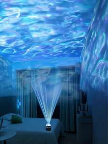 USB Powered LED Starry Night Light Projector With Remote Control - 3 Enchanting Lighting Effects: Rotating Stars, Aurora, Water Wave - Rotatable Ambiance Lamp, Suitable For Indoor And Living Room Decor, An Ideal Gift - Multicolor - View 5