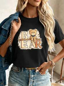 Women T-Shirts - Black - View 1