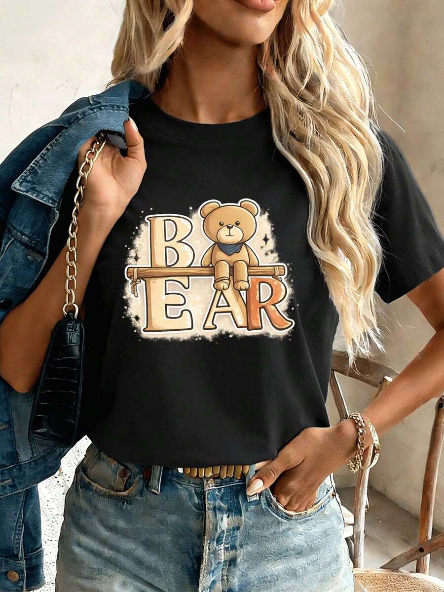 Women T-Shirts - Black - View 1
