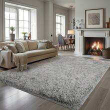 Large Rugs Living Room Rug, Grey Rugs For Bedroom, Shaggy Area Rugs Bedroom Rug, Plush Carpets For Living Room Decor, Ultra Fluffy Study Room Rug, Super Soft Indoor Carpet Floor Mat, Large Living Room Carpet - Gris Claro - Ver 2