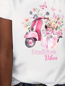 Women T-Shirts - [White] - View 5