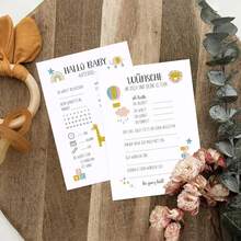 10/30 Pcs Baby Shower Guessing Game Cards To Fill In, Super Guessing Game For Shower Or Gender Reveal, Decorative Baby Shower Party Game, Creative Gift For Baby Shower, Great Fun For Mum Guests - Multicolor - View 8