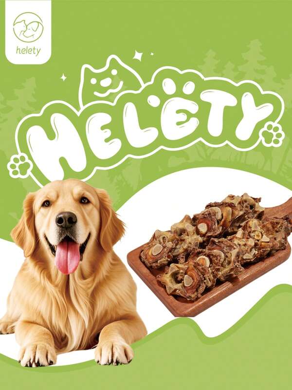 helety 2pc/4pc/8pcBeef Spine Dog Treats, Dog Dental Treats, Single-Ingredient Pet Treats