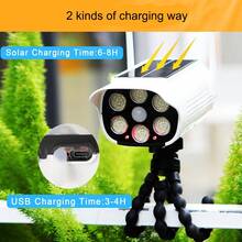 Creative Octopus Solar Wall Light With Automatic Sensor, Solar Powered Outdoor Garden Lamp, USB Rechargeable Simulated Surveillance Wall Light, Waterproof Patio Yard Motion Sensor Night Light - 仿監控 - 查看 9