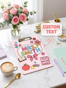 1pc Customized Personalized Teacher, Teacher Gifts, Back To School, Custom Clipboard With Teacher Name, School Supplies, New Teacher Gift, Personalized Gifts, Holiday Decorations, Office Decor, Father's Day Gift, Teacher Appreciation, Thoughtful Gift - Multicolor - View 15