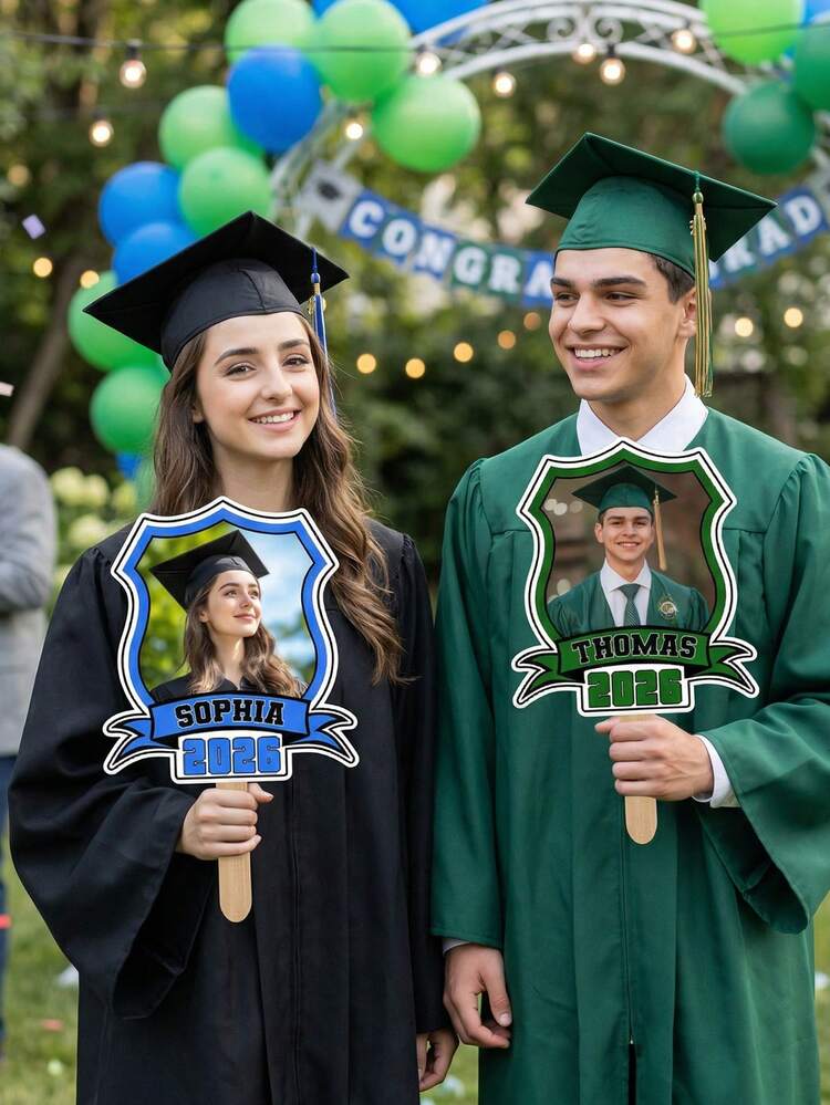 1 chiếc quạt in ảnh và chữ cá nhân hóa dành cho lễ tốt nghiệp, quạt in hình khuôn mặt tùy chỉnh, quạt đội đầu in hình kỷ niệm tốt nghiệp năm 2026, quạt cầm tay in ảnh tùy chỉnh cho tiệc sinh nhật tốt nghiệp, quà tặng tốt nghiệp tùy chỉnh cho khách mời, quạt dành cho sinh viên tốt nghiệp đại học năm 2026, món quà độc đáo cho bạn bè. - Nhiều màu - Xem 3