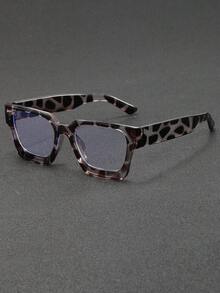 男士方形大框极简透明眼镜，适合各种场合 - 彩色 - 查看 8