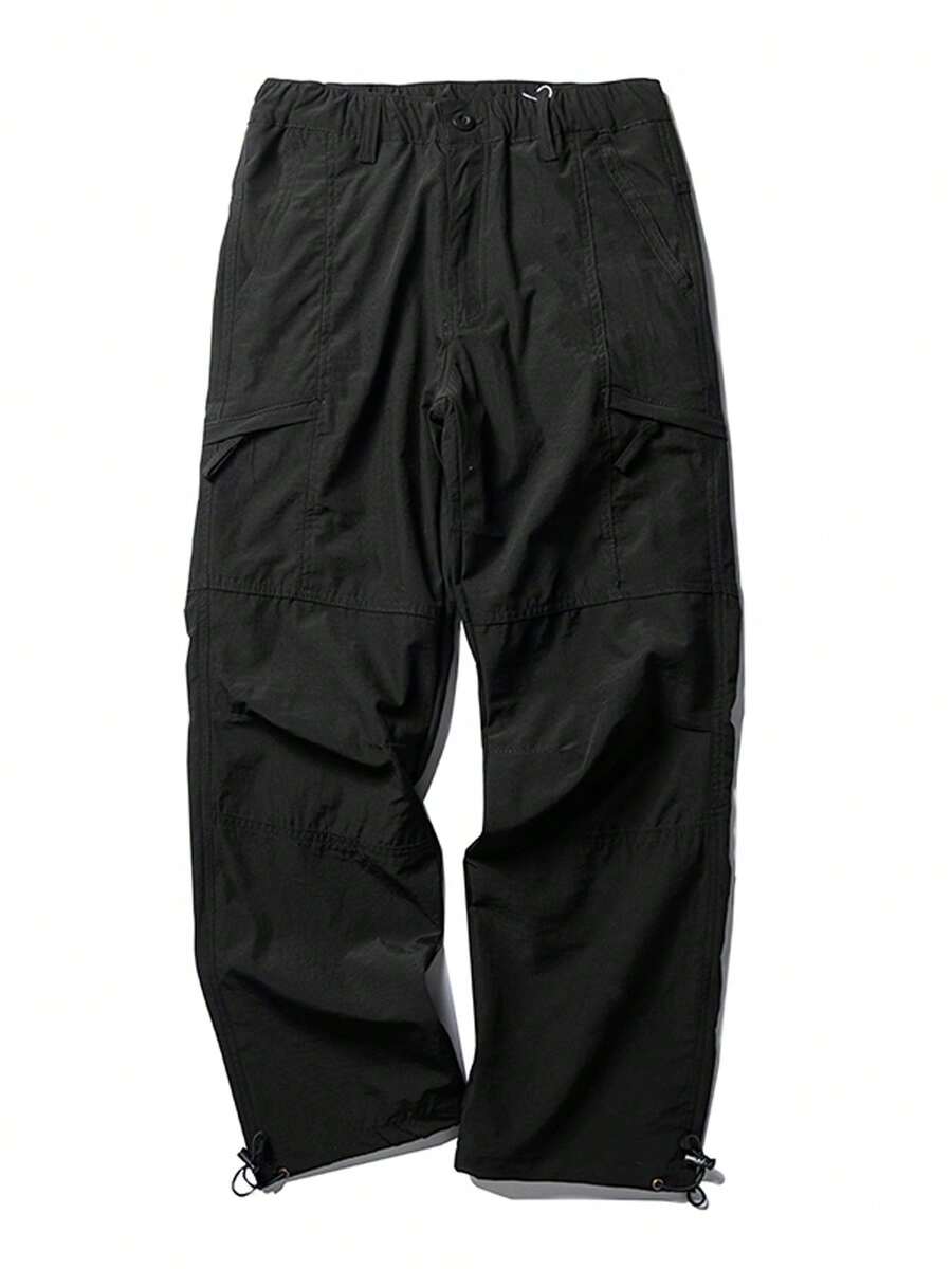 Pantalones de carga de cáscara blanda pantalones de madera de corte rápido pantalones de secado rápido pantalones de montañismo al aire libre adecuados para salir a trabajar y relajarse pantalones largos - Negro - Ver 1