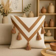 Handmade Braided Cotton Macrame Cushion Cover 45cm X 45cm - Chocopalha54 - Ver 6
