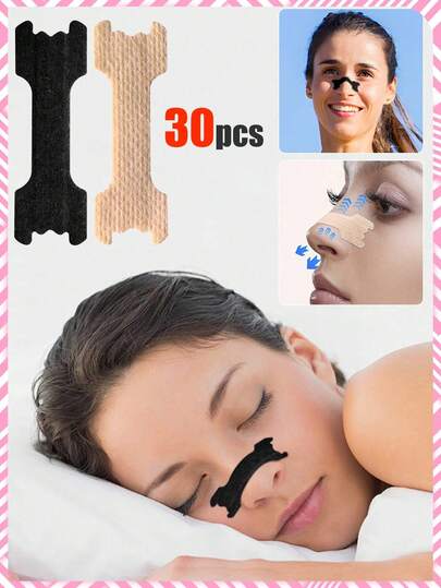 5 PEÇAS/10 PEÇAS, Tiras Anti-Ronco Respiráveis - Para Sono Tranquilo ou Prática Esportiva. Tiras Nasais, Adesivos Anti-Ronco, Reduzem o Ronco, Impedem o Ronco, Tiras para Respiração, Fácil de Usar, Design Confortável e Durável