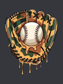 Teenage Boys' Vintage Camo Print Baseball Tee And Shorts Set, Comfortable Summer New Arrival - Multicolor - View 6