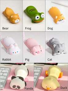 1 Peça Apoio de Pulso com Desenho de Animal, Apoio de Pulso Ergonômico Antiderrapante para Teclado, Espuma de Alta Densidade de Recuperação Lenta, Ajusta-se Perfeitamente à Curva do Pulso, Alívio Eficaz da Pressão do Pulso, Melhora a Tensão do Pulso ao Digitar, Superfície Resistente à Água e à Sujeira, Fácil Limpeza, Base Antiderrapante Firmemente Fixada na Mesa, Adequado para Escritório Doméstico, Esportes Eletrônicos, Aulas Online de Estudantes, Uso Diário de Computador - multicolorido - Visão 3