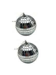 1 pieza Bola de discoteca 4D - Bola de discoteca surtida, bola de discoteca redonda de metal plateado adecuada para fiestas con tema de los años 70 y 80, decoraciones de cumpleaños, Año Nuevo, Halloween, vacaciones, bola de espejo de discoteca, bola de discoteca colgante divertida y genial de varios tamaños - Decoración de fiesta grande, diseño de fiesta, bola de espejo colgante para iluminación de discoteca para DJ, club, escenario, bar, fiesta de boda, decoración de vacaciones - Esfera de espejo de cristal - Ver 18