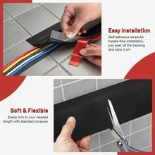 1 cuộn băng keo bảo vệ cáp tự dính dài 3 mét, ống bọc cáp ẩn, băng quấn cáp PVC tự dính, quản lý dây dẫn, che phủ đường nối. - A - Xem 8