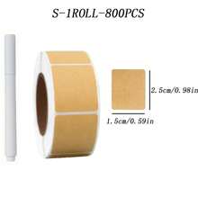 800pcs Waterproof Kraft Paper Self-Adhesive Labels, Reusable With Marker Pen, Suitable For Packaging, Labeling And Organization. Can Be Used On Storage Containers, Mason Jars, Bottles, Pantry, Office Supplies, Spice Jars, Food Packaging Boxes, Glass Bottles, Planters, Coffee Cups, Gift Boxes, Craft Rooms; Waterproof Stickers | Canning Labels | Food Labels | Packaging Labels | Natural Look Gift Party Supplies, Wedding, School, Home Decor, Kitchen, Graduation Gifts - Multicolor - View 10