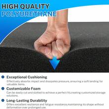 Tấm xốp polyurethane, 2 miếng, kích thước 16 x 12 x 1.37 cm, màu đen, mềm, dùng để đóng gói bảo vệ, dùng cho hộp đựng, đồ nội thất, ô tô và các vật dụng đóng gói khác. - Nhiều màu - Xem 8