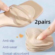 1 Pair Summer Sandal Forefoot Non - Slip Pads Leather Material Sweat - Absorbent Cushion Comfortable Insoles Firmly Adhesive Backing Suitable For Girls Exquisite Versatile Niche Sophisticated Light Classy Minimalist Atmospheric Light Retro - Clear - View 9