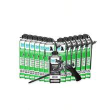 New Green: -Friendly, Flexible Curing, Gasket For Gaps And Cracks - Pack Of 12 Cans, Gun, And Cleaner - Default - View 2