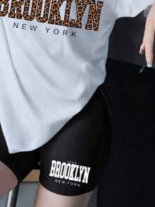 Conjunto 2 Piezas Mujer dFitness Casual Brooklyn – Playera Oversize Manga Corta y Short Biker Ciclista Ajustado, Set Comodo y Versatil - Animal Print - Ver 3