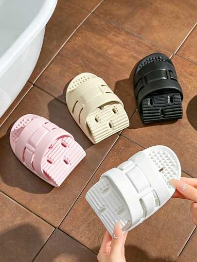 Foldable Travel Slippers For Men & Women, Lightweight Indoor Bathroom Home Shoes, Portable Quick-Dry Non-Slip Shower Sandals, Foldable Massage Slide Slippers, Comfortable Open-Toe Wear-Resistant Slippers With Cushioned Non-Slip Soles, Suitable For Home, Dorm, Gym, Swimming Pool, Spa, Camping, Beach, Hotel Shower