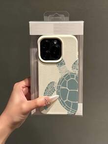 1個白色與淺綠色海龜極簡風全包覆TPU防震手機殼，適用於Apple 17、16、15、14、13、12、11 Pro Max、Air及系列 - 彩色 - 查看 4