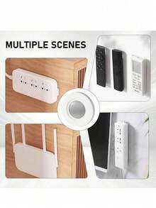 10-1pcs/Set Remote Control Holder, Magnetic Invisible Wall Mount Compatible With Various Home Appliance Remotes, Plug-In Storage, Specimen Frame, Nail-Free No-Trace Hanging Decor, Easy To Install, Practical Hook - Multicolor - View 4