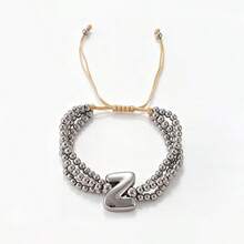 1 chiếc vòng tay đồng bện nhiều lớp sang trọng phong cách Bohemian Ocean, khắc 26 chữ cái theo yêu cầu, phù hợp cho hẹn hò hàng ngày, ngày Valentine, tiệc tùng, ngày lễ, kỳ nghỉ hè ở bãi biển, có thể điều chỉnh kích thước. - Vòng đeo tay - Xem 25