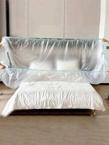 Transparent Plastic Dust Cover, Suitable For Furniture And Appliances (Sofa, Air Conditioner, TV, Refrigerator), Elastic Edge Dust Cover, Cleaning Accessory, Suitable For Home, Dorm, Office, Patio, Balcony Long-Term Use - Multicolor - View 1