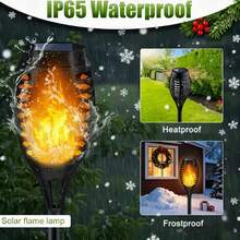 10 PCS - Solar Flame Lamps - Floor-Standing Lamps - Lawn Lamps - Outdoor Villa And Courtyard Lamps - Waterproof Square Garden Lamps - LED Landscape Lamps - 10PCS - 查看 7