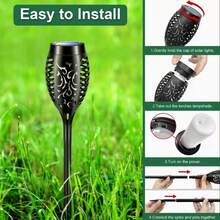 10 PCS - Solar Flame Lamps - Floor-Standing Lamps - Lawn Lamps - Outdoor Villa And Courtyard Lamps - Waterproof Square Garden Lamps - LED Landscape Lamps - 10PCS - 查看 3