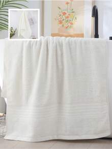 100% Cotton Solid Color Bath Towel, Super Soft & Highly Absorbent, Romantic & Fashionable, Suitable For Family Use, Sold Separately In Different Sizes, Essential For Daily Use, Bathroom, Gym, Hotel, Ideal Gift For Valentine's Day, Mother's Day, Christmas - Multicolor - View 19