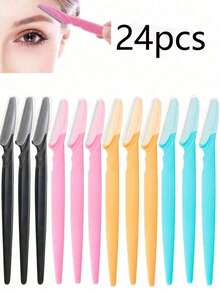 12pcs Safety Eyebrow Trimmer & Razor Set, Exfoliating Scraper, Body Hair Removal Trimmer & Facial/Eyebrow Razor Kit, Long Handle Safety Blades With Precision Guard, Women Eyebrow Shaping Tools, Suitable For Daily Use Or Travel, Essential Hair Salon & Beauty Travel Accessories - Multicolor - View 22