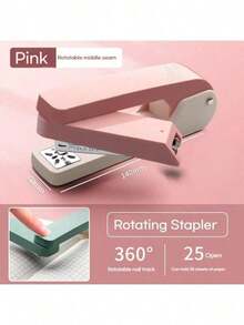 1pc 360 Degree Rotatable Stapler, Large Size Effortless Multi-Function 12# Stapler, 3.74in Paper Depth Capacity, Suitable For Office, Home, Students, Stapling Up To 50 Sheets, Essential For Back To School, Office, Home - Extra Thick Large Rotary Stapler - View 17