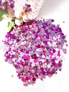 Confete redondo de PVC de 6cm/12cm, colorido e com efeito laser, ideal para decoração de festas, lembrancinhas, presentes para mulheres, madrinhas, aniversários, decoração de bolos, presentes para o Dia das Mães, decoração de bolos para o Dia dos Pais, artigos para festas de solteiros, confete de papel multicolorido e lançadores de confete, brindes para o 4 de julho e presentes para o Dia dos Pais. - Multicolorido - Ver 12