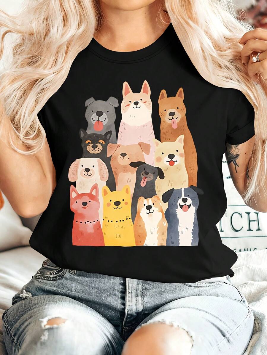 Women T-Shirts - Black - View 1