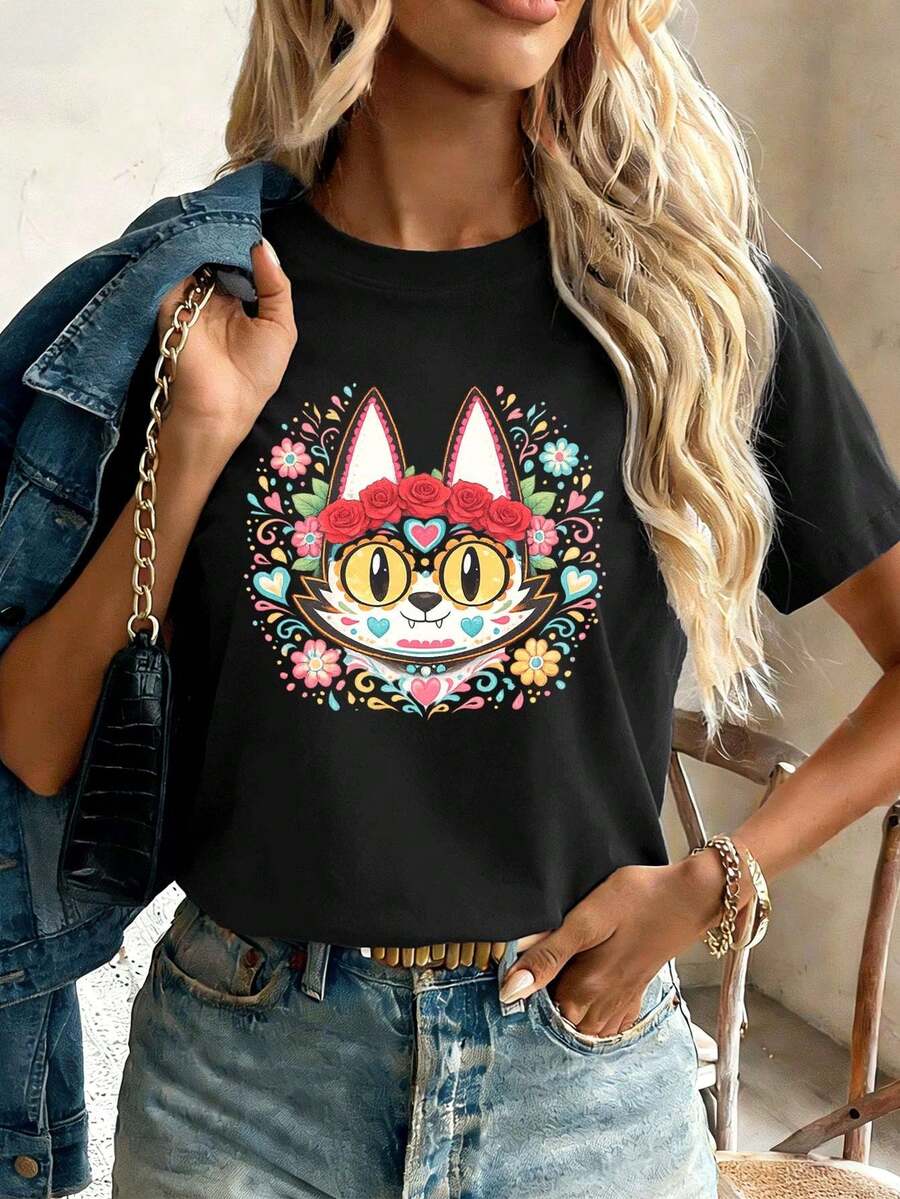 Women T-Shirts - Black - View 1