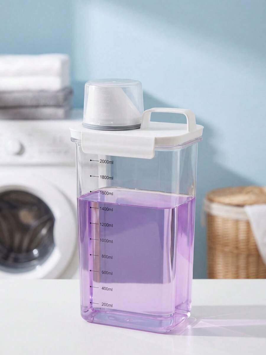 Airtight Container 2300ml 24x13x8cm W/Scale Leak-Proof For Soap/Softener Kitchen/Bath Gift - Multicolor - View 1