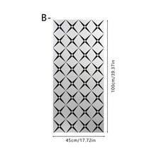 1/4pcs Modern Minimalist Matte Static Cling Window Film, Black Geometric Grid Pattern Privacy Sticker, Waterproof Translucent Decorative Glass Door Decal For Bathroom, Living Room, Kitchen - Multicolor - View 16