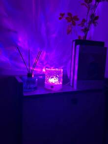 1pc LED Wave Projection Light, With Touch/Remote Control, 16 Color Modes, USB Powered, Bedroom Projector, Suitable For Bedroom And Living Room Decor | Ideal For Party, Bar And Game Room - Multicolor - View 3