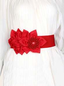 Boho Elegant Beaded Decor Tape Belt For Coats And Dresses Halloween Summer, School Fall, Autumn, Halloween GQ9K - 淺褐色的 - 查看 11