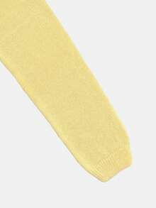 Áo khoác cardigan nữ màu trơn, cài một hàng cúc, tay dài, chất liệu dệt kim, dáng rộng - Phong cách tối giản thanh lịch kiểu Pháp, đa năng cho mùa thu/đông đi làm. - Màu vàng - Xem 8
