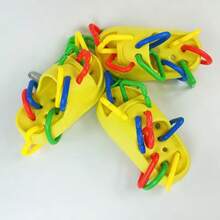 1 pieza Juguete colorido de loro, diseño de zapatilla - Juguete colgante interesante adecuado para aves medianas a grandes (como cacatúas y loros grises africanos) - Ver 8