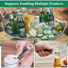 1 chiếc dụng cụ 2 trong 1 bằng thép không gỉ, dụng cụ mở nắp lon có tay cầm chống trượt, dụng cụ mở chai hai mặt bằng thép không gỉ, dụng cụ mở chai bia thủ công, chống gỉ và nhỏ gọn, dùng cho nhà bếp, quầy bar, cắm trại. - Nhiều màu - Xem 3