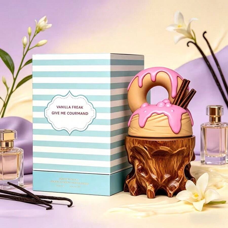 Lata&Favanilla Fantastic Perfume, 2.53 Oz. 100 Ml, Doughnut Cupcake Shape, Rich Vanilla Chocolate Flavor, Full Of Sweetness, For Your Own Use - 1PC - Xem 1